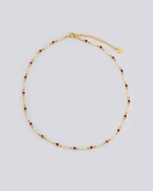 White Enamel Necklace