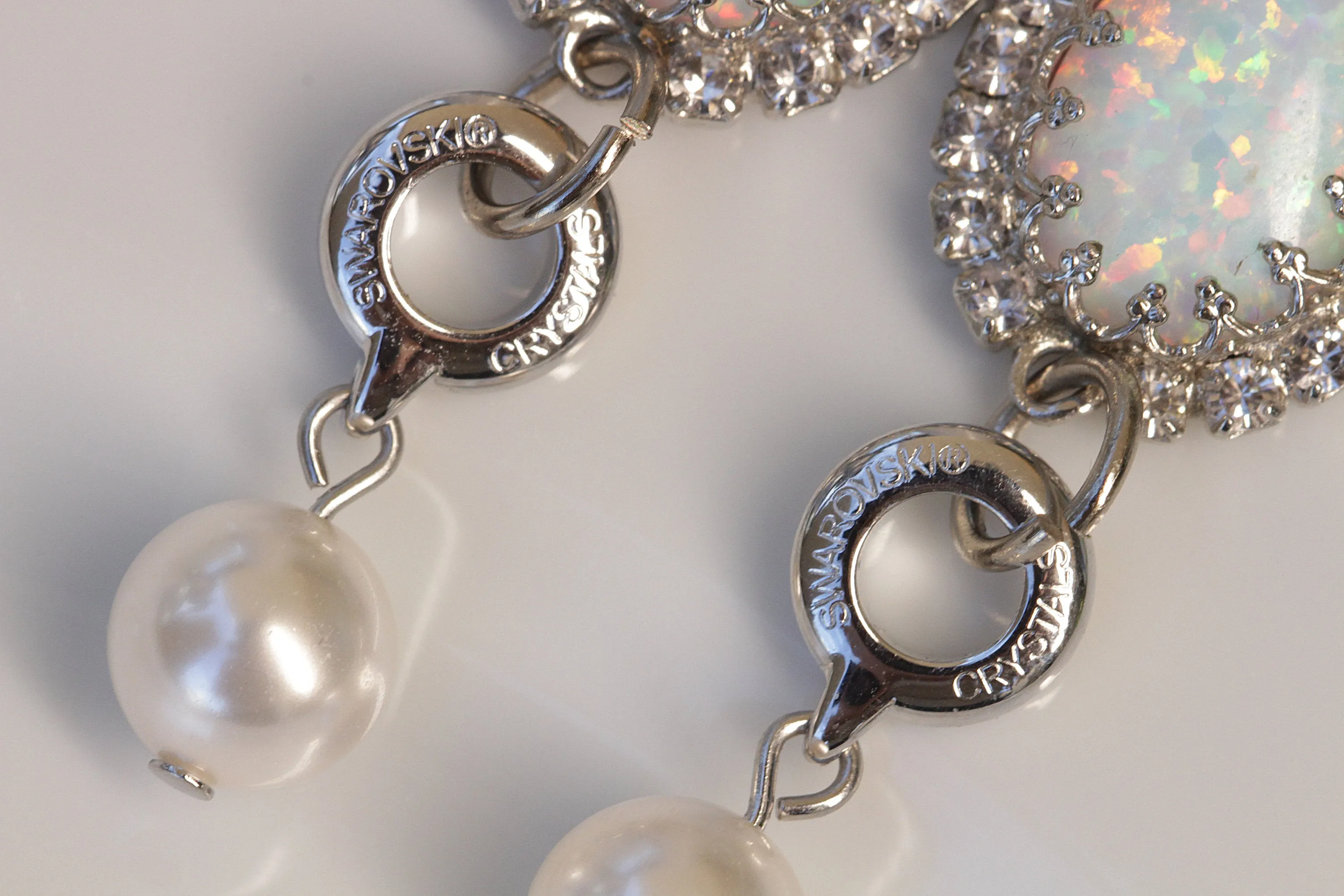 White Opal Pearl Earrings