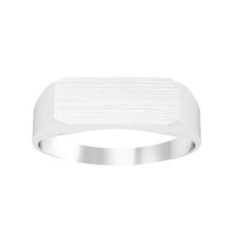 Wide Rectangular Signet Ring for Women - 13mm x 5mm