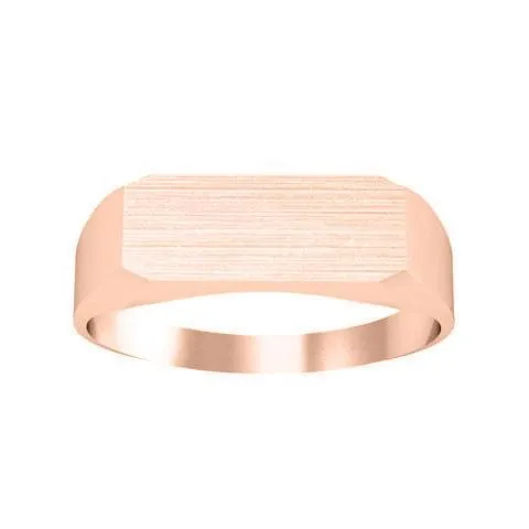 Wide Rectangular Signet Ring for Women - 13mm x 5mm